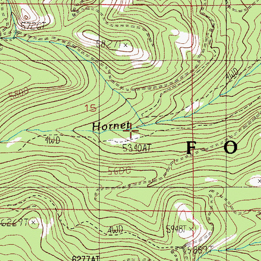 Topographic Map of Placer Creek, ID