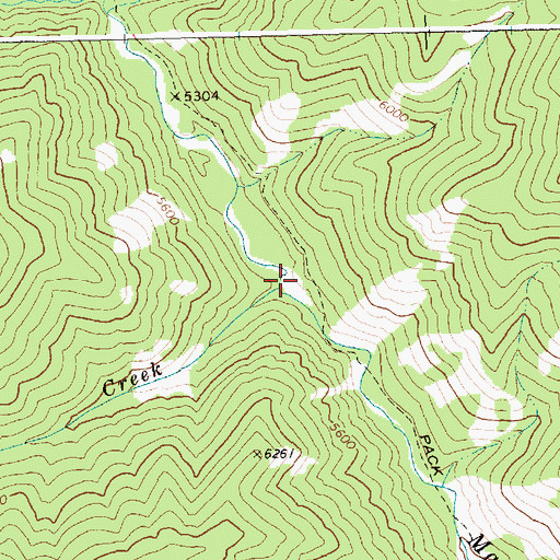 Topographic Map of Placer Creek, ID