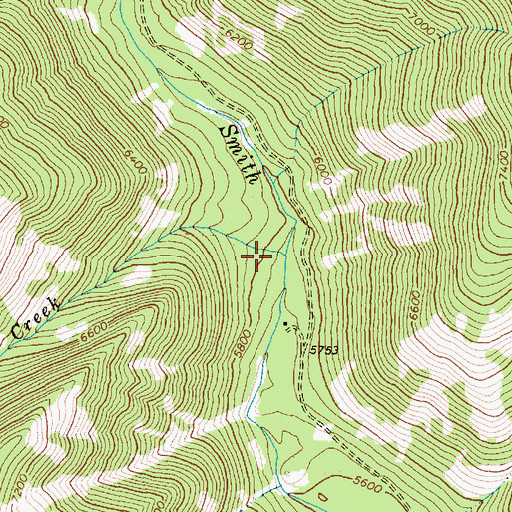 Topographic Map of Placer Creek, ID