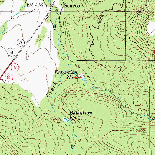 Topographic Map of Detention Number Five, AZ