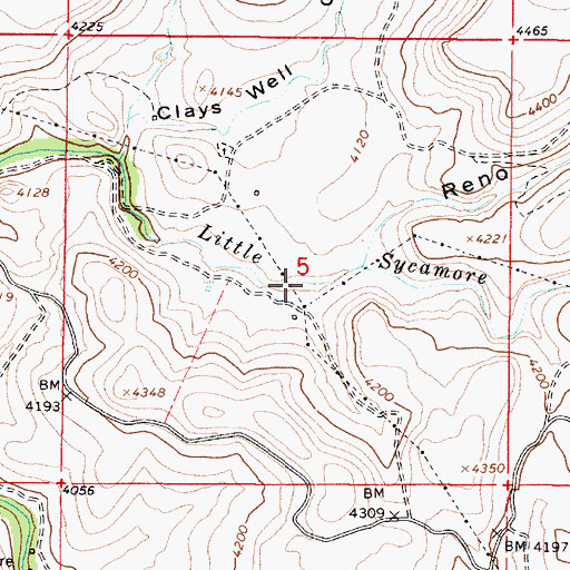 Topographic Map of Sycamore Substation, AZ