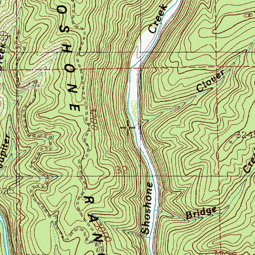 Topographic Map of Plover Creek, ID