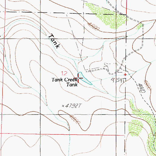 Topographic Map of Tank Creek Tank, AZ
