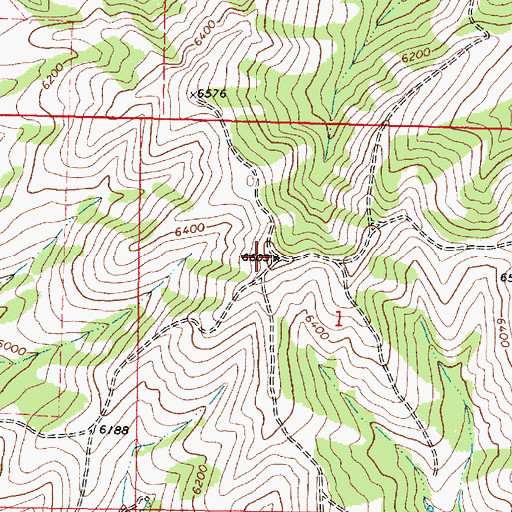 Topographic Map of Pocatello Range, ID