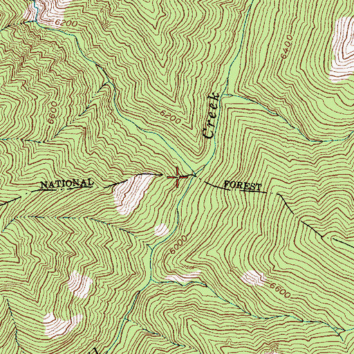 Topographic Map of Poee Creek, ID