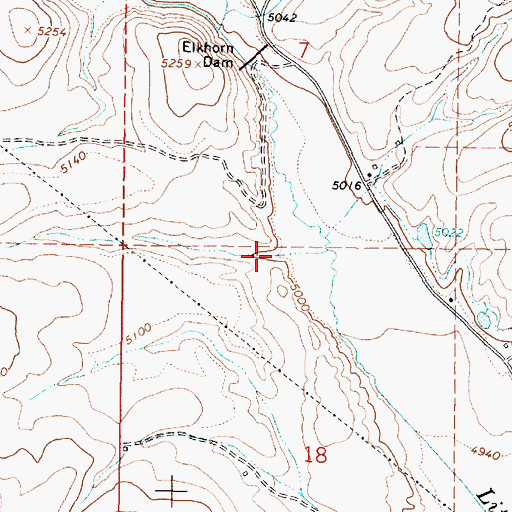 Topographic Map of Point Canyon, ID
