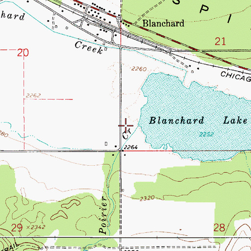 Topographic Map of Poirier Creek, ID