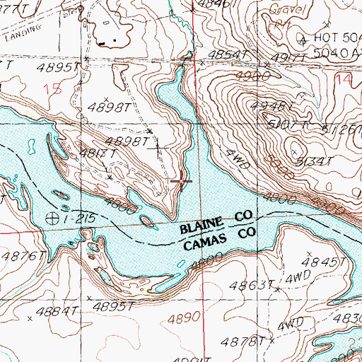 Topographic Map of Poison Creek, ID