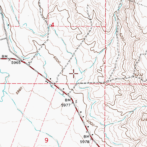 Topographic Map of Poison Hollow, ID