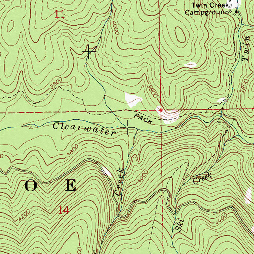 Topographic Map of Polar Creek, ID