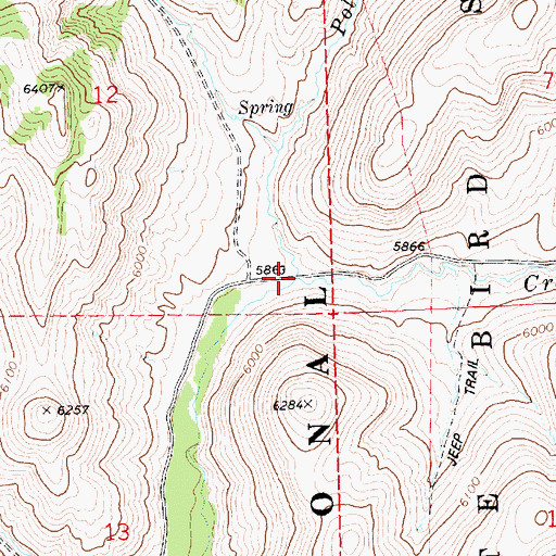 Topographic Map of Pole Camp Creek, ID