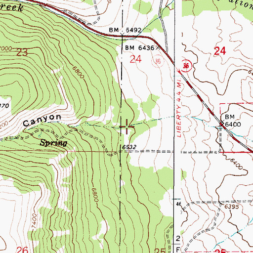 Topographic Map of Pole Canyon, ID