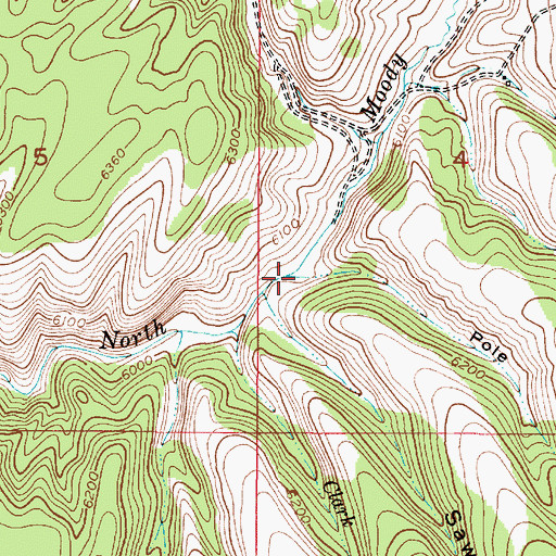 Topographic Map of Pole Canyon, ID