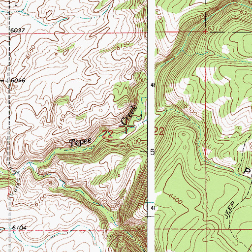 Topographic Map of Pole Canyon, ID