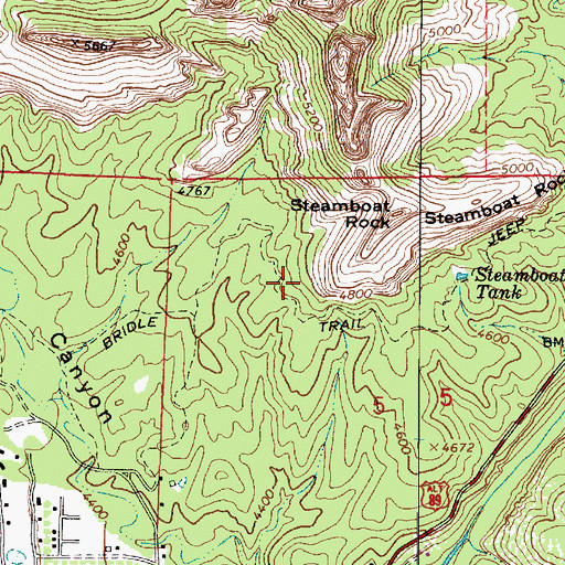 Topographic Map of Test Hole Tank, AZ