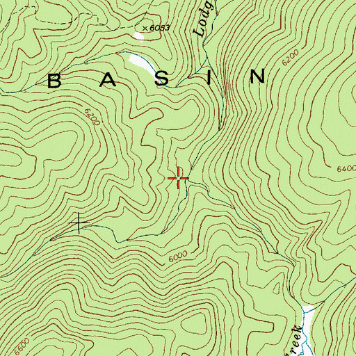 Topographic Map of Pole Creek, ID