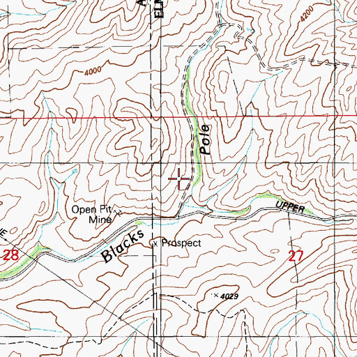 Topographic Map of Pole Gulch, ID