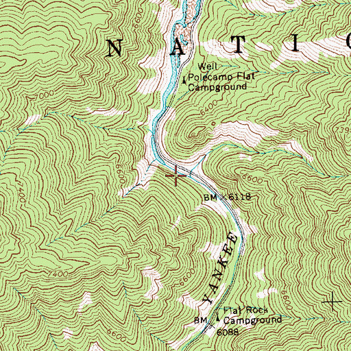 Topographic Map of Polecamp Creek, ID