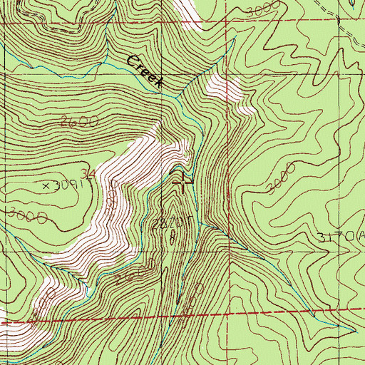 Topographic Map of Pollard Creek, ID