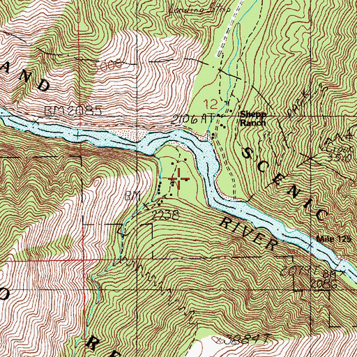 Topographic Map of Polly Creek, ID