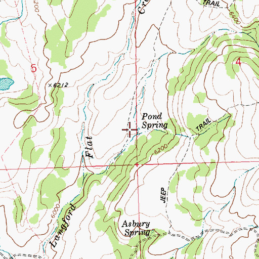 Topographic Map of Pond Spring, ID