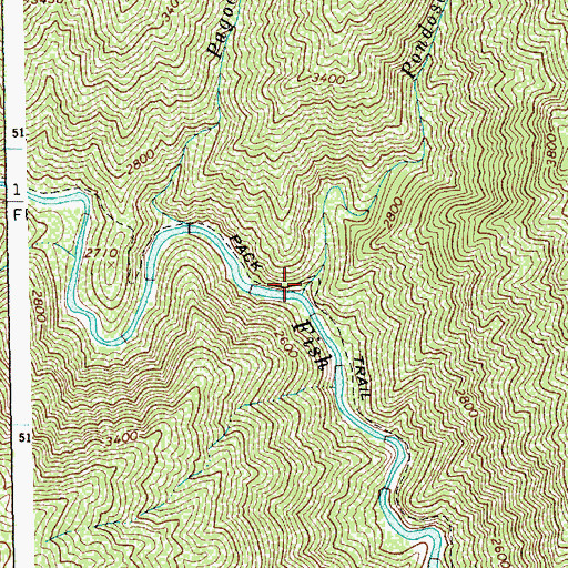 Topographic Map of Pondosa Creek, ID