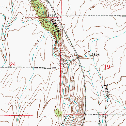 Topographic Map of Pony Creek, ID
