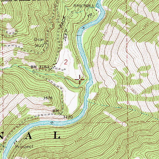 Topographic Map of Pony Creek, ID