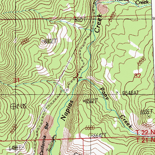 Topographic Map of Pony Creek, ID