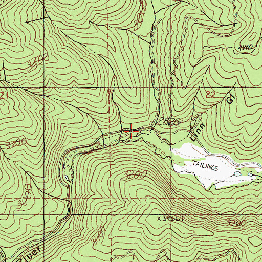 Topographic Map of Poorman Creek, ID