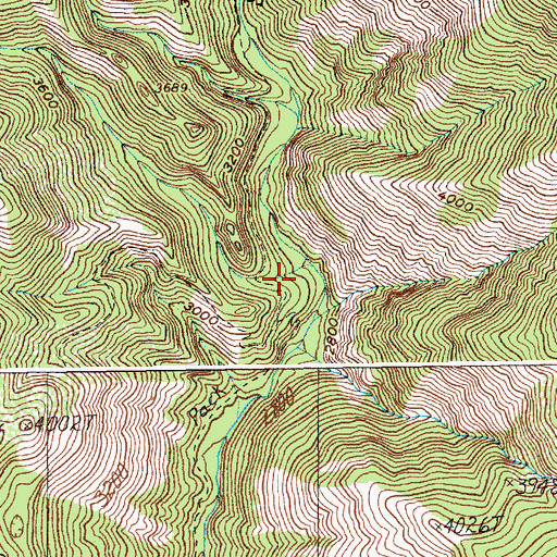 Topographic Map of Porcupine Creek, ID