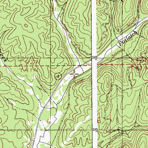 Topographic Map of Porcupine Creek, ID