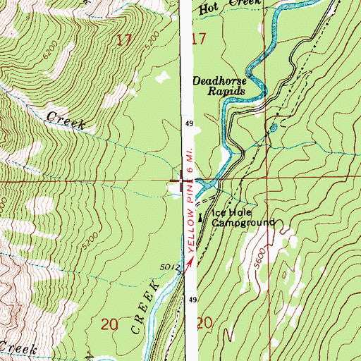 Topographic Map of Porcupine Creek, ID