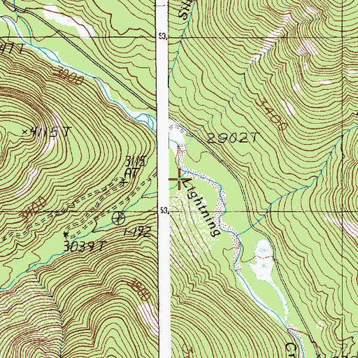 Topographic Map of Porcupine Creek, ID