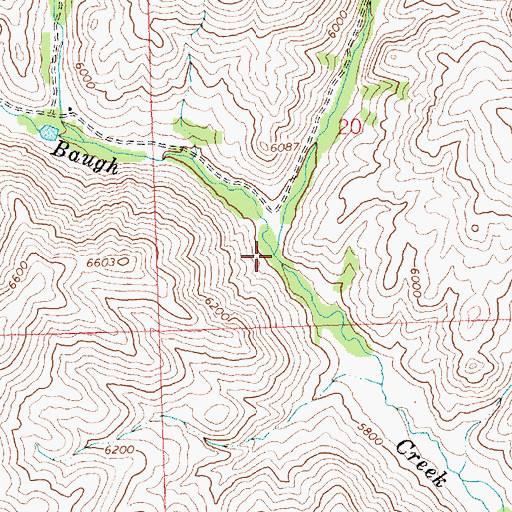 Topographic Map of Porcupine Creek, ID