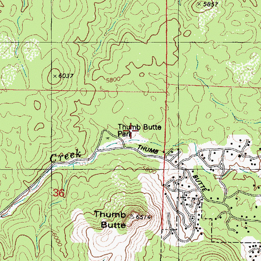 Topographic Map of Thumb Butte Park, AZ