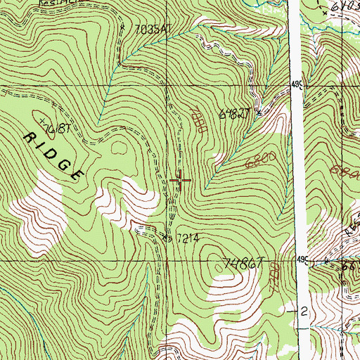 Topographic Map of Porphyry Ridge, ID