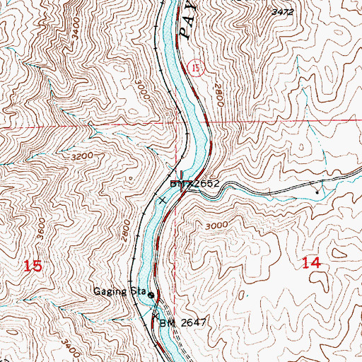 Topographic Map of Porter Creek, ID