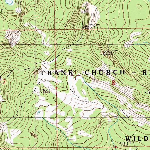 Topographic Map of Porter Creek Trail, ID