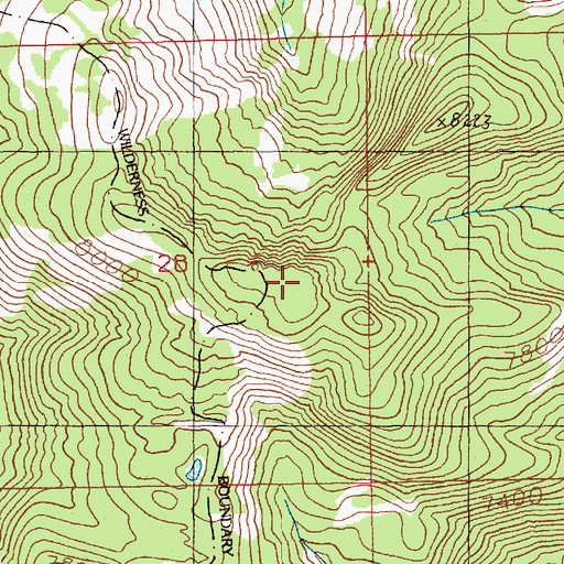 Topographic Map of Portland Mine, ID