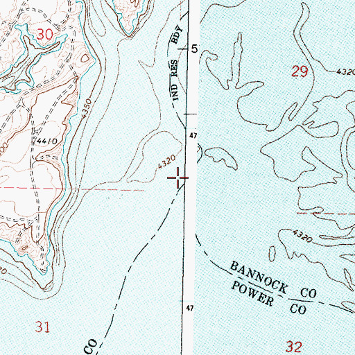 Topographic Map of Portneuf River, ID