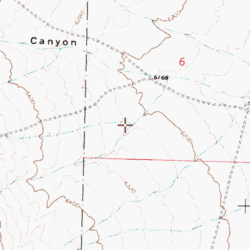 Topographic Map of Post Canyon, ID