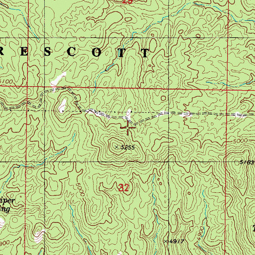 Topographic Map of Tonto Tank, AZ