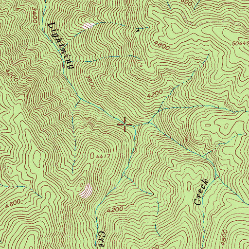Topographic Map of Pot Creek, ID