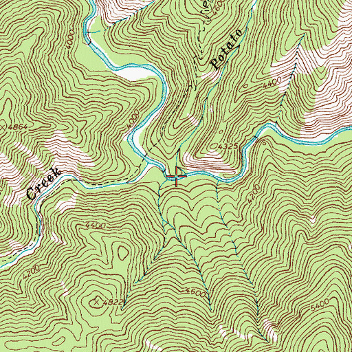 Topographic Map of Potato Creek, ID