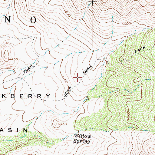 Topographic Map of Towel Creek Trail, AZ