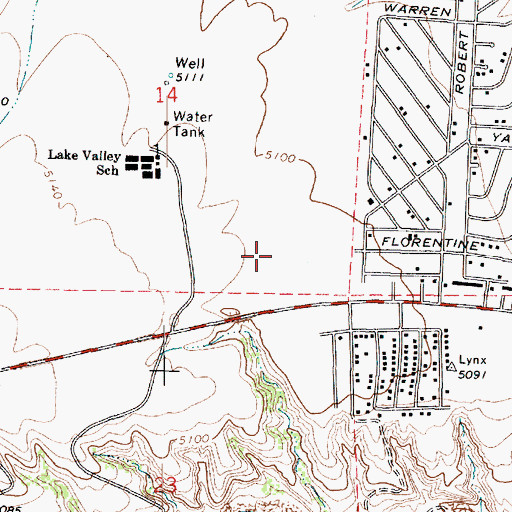 Topographic Map of Town and Country Valley Mall, AZ