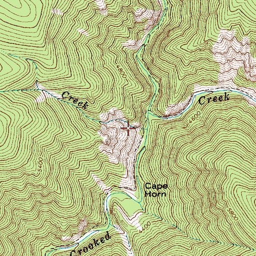 Topographic Map of Power Creek, ID