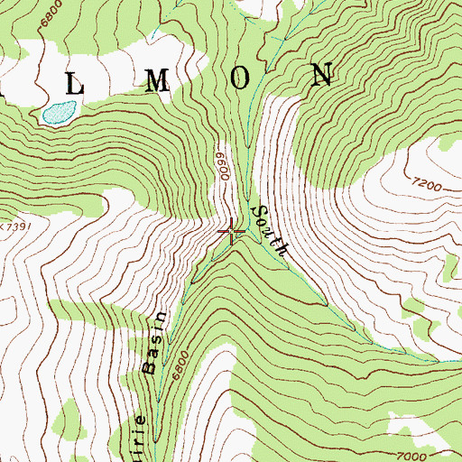 Topographic Map of Prairie Basin, ID
