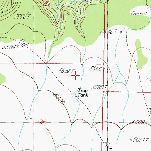 Topographic Map of Trap Tank, AZ